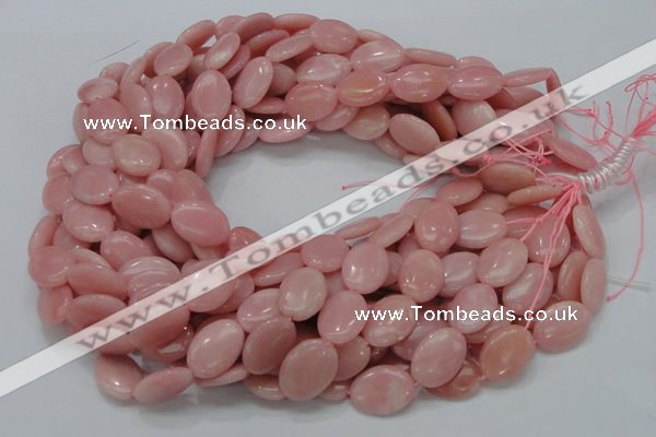 CAS21 15.5 inches 14*18mm oval pink angel skin gemstone beads