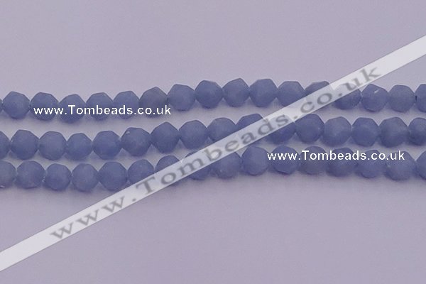 CAS213 15.5 inches 12mm faceted nuggets blue angel skin gemstone beads