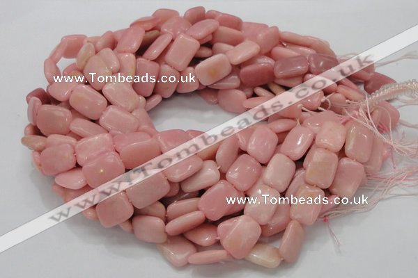 CAS29 15.5 inches 13*18mm rectangle pink angel skin gemstone beads