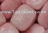 CAS30 15.5 inches 20*30mm rectangle pink angel skin gemstone beads