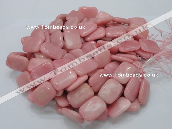 CAS30 15.5 inches 20*30mm rectangle pink angel skin gemstone beads