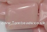 CAS31 15.5 inches 30*40mm rectangle pink angel skin gemstone beads