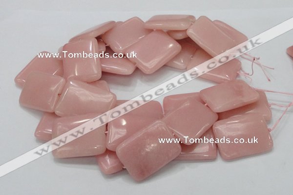 CAS31 15.5 inches 30*40mm rectangle pink angel skin gemstone beads