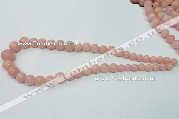 CAS33 15.5 inches 8mm - 16mm round pink angel skin gemstone beads