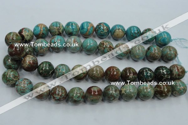 CAT03 15.5 inches 18mm round natural aqua terra jasper beads