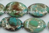 CAT09 15.5 inches 18*25mm oval natural aqua terra jasper beads