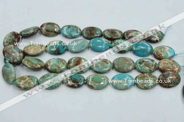 CAT09 15.5 inches 18*25mm oval natural aqua terra jasper beads