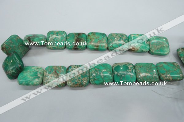 CAT108 15.5 inches 25*25mm square dyed natural aqua terra jasper beads