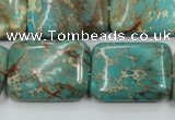 CAT16 15.5 inches 18*25mm rectangle natural aqua terra jasper beads