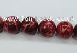 CAT165 15.5 inches 16mm round dyed natural aqua terra jasper beads