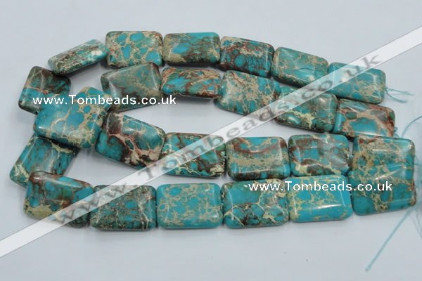 CAT17 15.5 inches 22*30mm rectangle natural aqua terra jasper beads