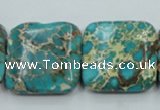CAT18 15.5 inches 25*25mm square natural aqua terra jasper beads