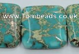 CAT19 15.5 inches 30*30mm square natural aqua terra jasper beads