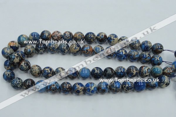 CAT212 15.5 inches 10mm round dyed natural aqua terra jasper beads