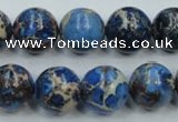 CAT216 15.5 inches 20mm round dyed natural aqua terra jasper beads