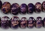 CAT303 15.5 inches 7*10mm – 15*20mm rondelle dyed aqua terra jasper beads