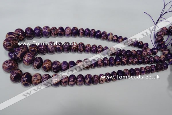 CAT303 15.5 inches 7*10mm – 15*20mm rondelle dyed aqua terra jasper beads