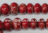 CAT304 15.5 inches 7*10mm – 15*20mm rondelle dyed aqua terra jasper beads