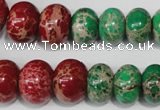 CAT305 15.5 inches 7*10mm – 15*20mm rondelle dyed aqua terra jasper beads