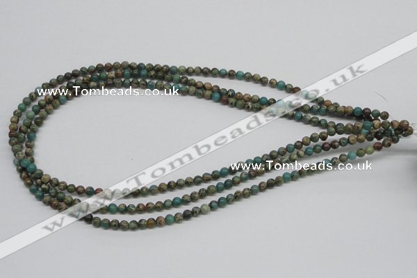 CAT5001 15.5 inches 4mm round natural aqua terra jasper beads