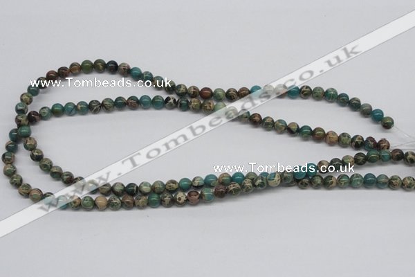 CAT5002 15.5 inches 6mm round natural aqua terra jasper beads