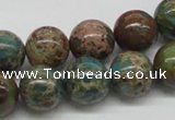 CAT5006 15.5 inches 14mm round natural aqua terra jasper beads