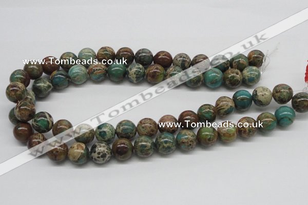 CAT5006 15.5 inches 14mm round natural aqua terra jasper beads