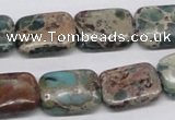 CAT5016 15.5 inches 13*18mm rectangle natural aqua terra jasper beads