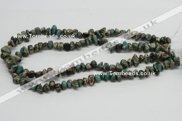 CAT5019 15.5 inches 8*12mm nuggets natural aqua terra jasper chip beads