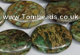 CAT5043 15.5 inches 22*30mm oval natural aqua terra jasper beads