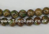 CAT5050 15.5 inches 8mm round natural aqua terra jasper beads