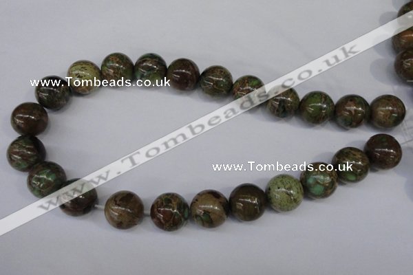 CAT5055 15.5 inches 18mm round natural aqua terra jasper beads