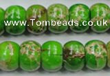 CAT56 15.5 inches 12*16mm rondelle dyed natural aqua terra jasper beads