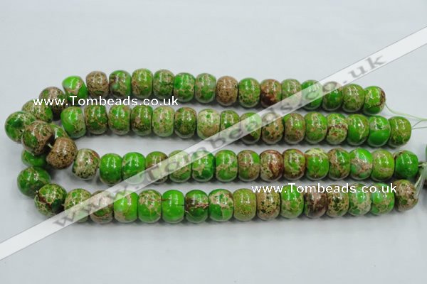 CAT56 15.5 inches 12*16mm rondelle dyed natural aqua terra jasper beads