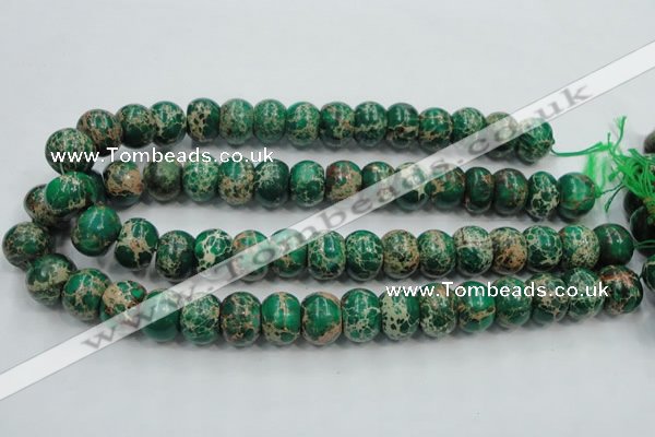 CAT61 15.5 inches 12*16mm rondelle dyed natural aqua terra jasper beads