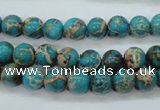 CAT75 15.5 inches 8mm round dyed natural aqua terra jasper beads