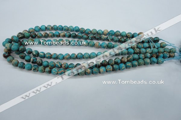 CAT75 15.5 inches 8mm round dyed natural aqua terra jasper beads