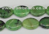 CAU17 12*16mm flat oval australia chrysoprase beads Wholesale