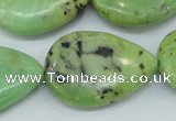 CAU229 15.5 inches 22*30mm flat teardrop Australia chrysoprase beads