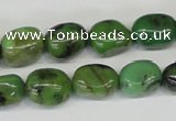 CAU31 15.5 inches 10*14mm nugget australia chrysoprase beads wholesale