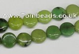 CAU37 15.5 inches 10mm flat round australia chrysoprase beads wholesale