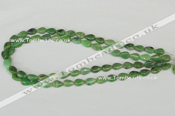 CAU41 15.5 inches 8*12mm flat teardrop australia chrysoprase beads