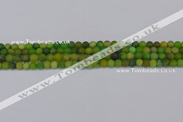 CAU411 15.5 inches 6mm round matte Australia chrysoprase beads