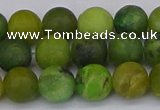 CAU413 15.5 inches 10mm round matte Australia chrysoprase beads