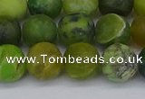 CAU414 15.5 inches 12mm round matte Australia chrysoprase beads