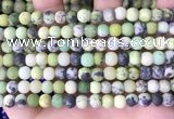 CAU478 15.5 inches 6mm round matte Australia chrysoprase beads