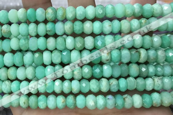 CAU488 15.5 inches 5*8mm faceted rondelle Australia chrysoprase beads