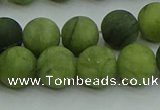 CAU512 15.5 inches 8mm round matte Chinese chrysoprase beads