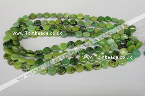 CAU54 15.5 inches 12mm flat round Australia chrysoprase beads wholesale