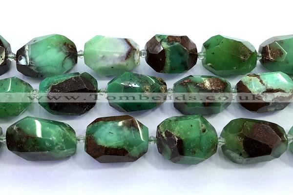 CAU559 15 inches 20*30mm - 23*33mm faceted nuggets Australia chrysoprase beads